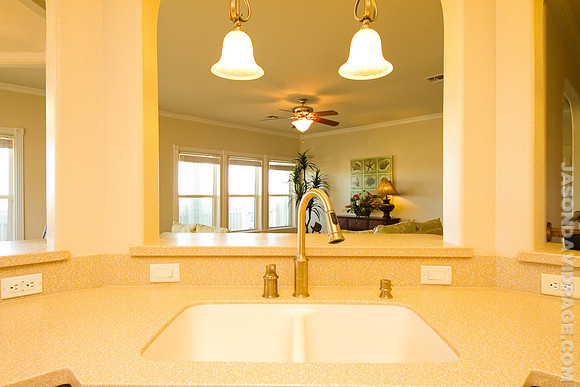 Kitchen Sink overlooking Living Area
