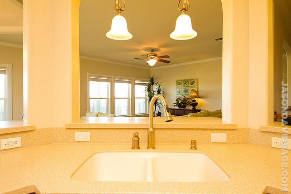 Kitchen Sink overlooking Living Area
